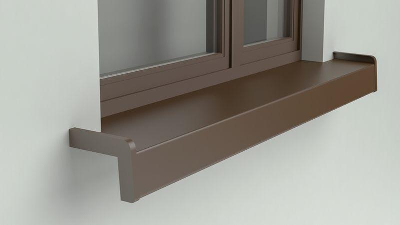 brązowy parapet